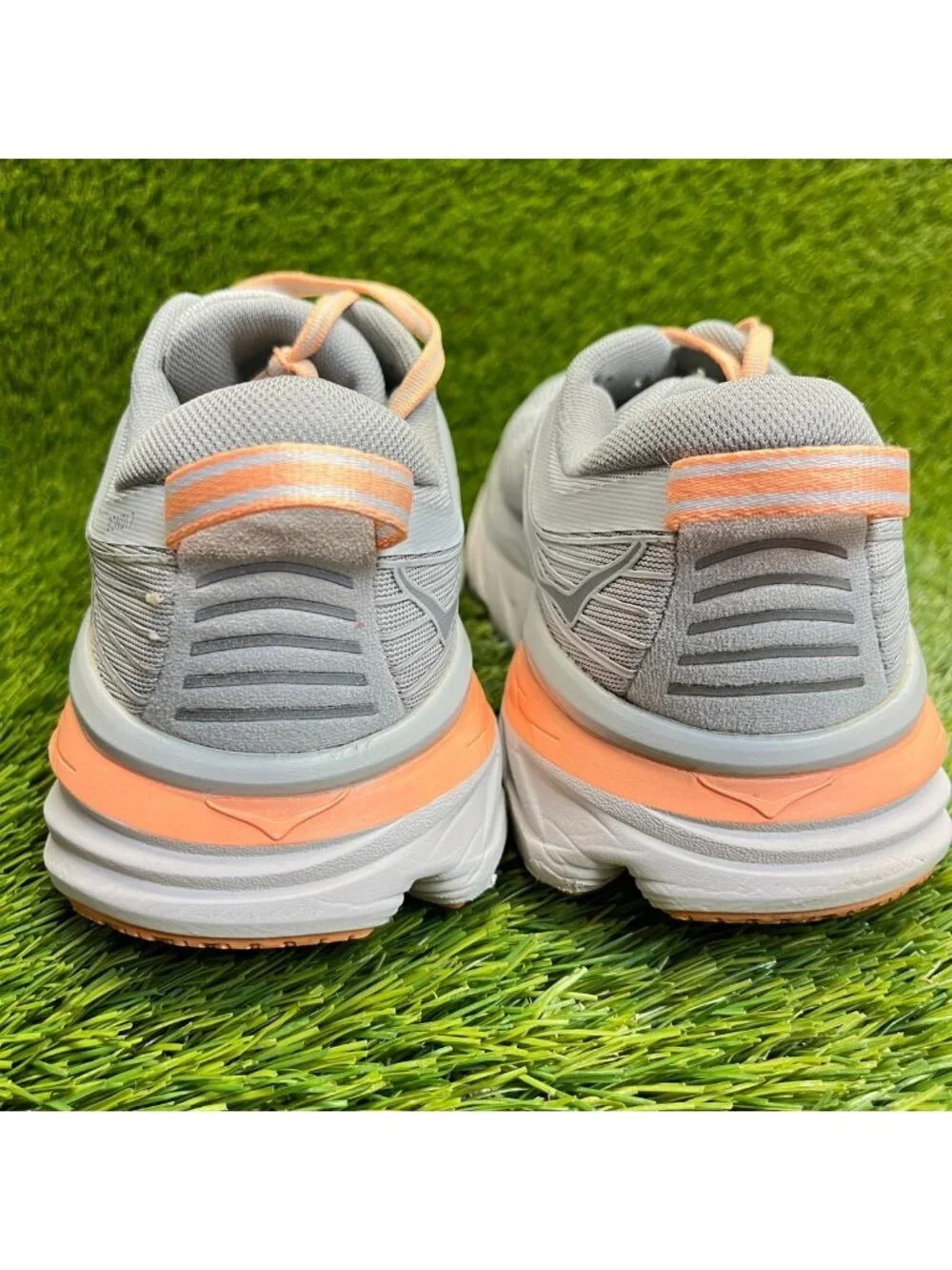 Hoka One One Bondi 7 Womens Size 9 Gray Athletic Running Walking Shoes Sneakers